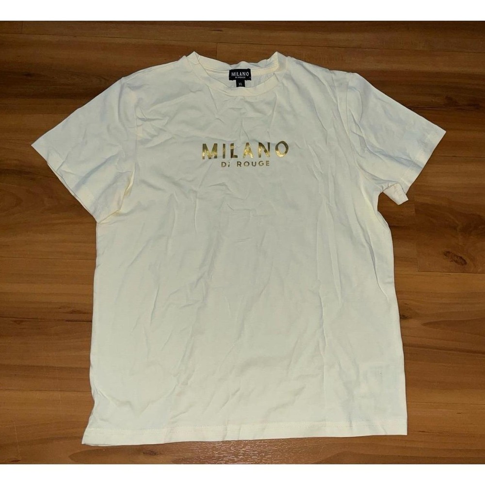 Womens NWOT Milano Di Rouge Crewneck Short Sleeve T-Shirt